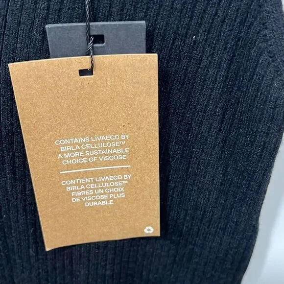 Vero moda XL Soft knit ribbed black midi dress - Picture 10 of 10